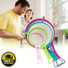 4pcs Fine Mesh Strainer Set Solid Kitchen Sieve Non Slip Flour Tea Food Sifter