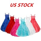 Us Floral Girls Dress Wedding Pageant Party Maxi Princess Gown Skirts Costumes