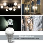 16pcs Led Light Bulbs 1600lm Energy Saving 100w Equiv  12w A19 5000k Daylight 