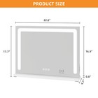 22 8 In Vanity Makeup Mirror With Led Lights   Wireless Charger Wall Mounted
