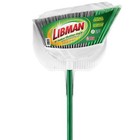 Extra Large Angle Broom   Clean Fibers Dustpan Green Steel Handle 14 wide Fibers