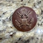 Vintage Post Wwii Brass Us Military Army Hat Pin Badge W  Eagle E Pluribus Unum