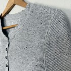 Natural Reflections Waffle Knit Long Sleeve Henley Tee Womens Medium Classic