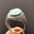 Very Rare Ancient Bronze Roman Era Ring With Beautiful Stone Engraved Authentic