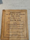Vintage 1938 John Deere 51   52 Tractor Plow Setting Up   Operating Directions 