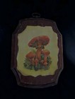 Vintage 70 s  Mushroom Wooden Wall Decor 