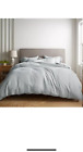Quince European 100  Linen Duvet Cover Only Mist Blue Full queen Nwot