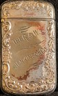 Art Nouveau Double Advertising Cigar Tobacco Co  Match Safe Vesta Case Repousse 