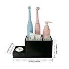 Bathroom Electric Toothbrush And Toothpaste Organizer Holder With Dividers