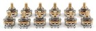12x Taot Cts 250k Pot 1 4    Short Solid Shaft Audio Taper Vintage Dish Back