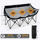 Naizea 3 Person Camping Chairs Oversized Loveseat 81 5  L Xxl Couch Triple Chair