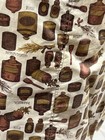 Paisley Print Apron Vintage Sheer Waist Tie Cottagecore Lightweight Fabric