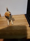 Vtg Mcm Ceramic Pottery Beagle Hunting Hound Dog Statue Figure Home Decor