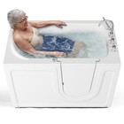 Co-z Walk In Bathtub 52 x30  Low Entry W Shower Sprayer   Slip Resistant Right