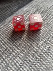 Stardust Casino Dice Pair Las Vegas Matching  2791 Red Craps Dice Free Shipping