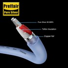 Pair 5n Solid Pure Silver Wire Xlr Balanced Plug Audio Signal Interconnect Cable