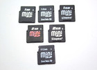 Lot Of 6 Minisd Cards  3  1gb  2  2gb  1  512mb Sandisk Kingston Unbranded