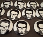 Lot Of 16 1970 s Elvis Costello Pins Buttons  All Mint Condition Old Store Stock