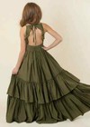 Princess Lace Ruffles Layered Dress Baby Kids Flower Girls Wedding Party Dresses