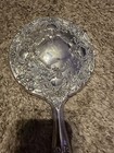 Antique Vintage Beautiful Silver Plated 9    Ornate Vanity Hand Held Mirror Heavy