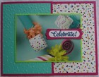 Stampin Up  Card Kit Birthday Celebrate Picture Perfect Party Promo Horn Blower