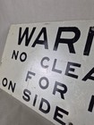 Vintage Railroad Sign  warning No Room For Man On Side  High Vis Reflector 30  
