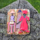 Vintage Celebrating Women Pin By Lucinda Handmade Artesian Jewelry Brooch  Gift