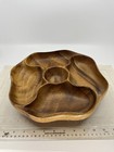 Vintage Mcm Monkey Pod Wood Lazy Susan - 12 