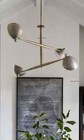 Mid Century Antique Brass Sputnik Chandelier Vintage Stilnovo Italian 2 Tier