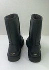 Ugg Classic Short Ii Black Shearling Sheepskin Lined Pull On Mid-calf Boots 9