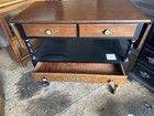 Hitchcock Traditional Wood Drop Leaf Dresser 4 Drawer Espresso 34x18x30