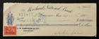 Travelstamps  1899 Merchants National Bank Cancelled Check W  Documentary Stamp