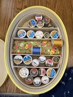 Vintage Floral Patterned Sewing Box With All The Supplies Inside