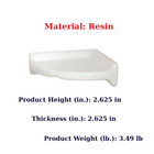 8 5 In  White Ceramic Corner Shower Shelf     Wall Mounted Tile For Soap   Shampoo