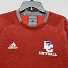Adidas Baseball Athletic Top Sweater Men Sz L Long Sleeve Red Gray Dc Softball