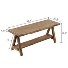Solid Wood Bench Farmhouse Entryway Bench For Living Dining Room  Rustic 43 
