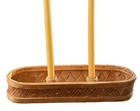 Bentwood Poland Basket Candle Holder Centerpiece Handmade 12 w X 3 h Vintage