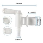 Plastic Bottling Bucket Spigot Portable Beer Faucet  2 Pieces  White 