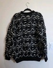 Vintage 90s Coogi Australia 3d Knit Sweater Mens M  fits Like L  Black   White