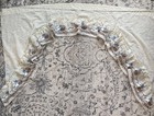 Vintage Goose Curtain -tiered Valance Cafe Blue Ribbon Floral 55   