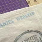     Antique Feed Sack Roller Mill Co  Daniel Webster Advertising Flour Sack 