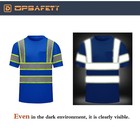 Dpsafety Hi Vis Safety Shirts   high Visibility T Shirts With Large  Blue-3pk