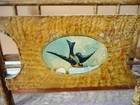 Doll Crib Vintage Doll Bed With Birds Applied On Sides Wooden Wheel Antique