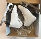 American Athletic Shoe Girls Tricot Lined Figure Skates  Size 3  White  With Box