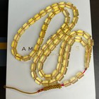 Glass Amber Misbaha Tasbih 66 Beads 7x10mm 26 5g