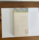 Punch Studio Floral Magnetic Note Pad  notes  125 Sheets Gold Accents New