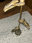 Vintage Victorian Style Glove Hand Gold Tone Letter Card Holder 14  Tall 3 Clips