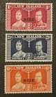 Travelstamps  1937 Niue New Zealand Stamps Sg 72-74 - Coronation Issue Mint Mogh