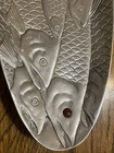 Vtg 1986 Arthur Court Aluminum Tray  Salmon Trout Fish 18  Carnelian Eye