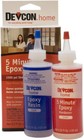 Devcon 5 Minute Epoxy - High Strength Adhesive For Wood  Glass   Metal Repair
